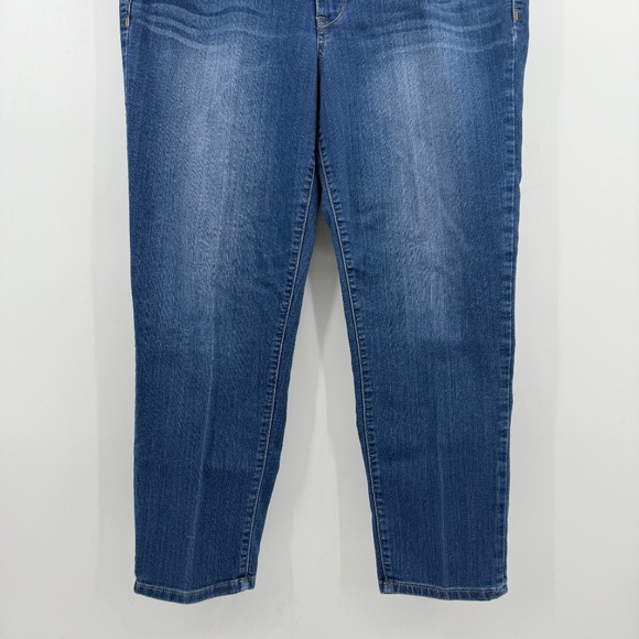 Democracy Jeans Women 14 Blue Skinny Stretch Denim Ab Technology Mid Rise - Picture 4 of 15